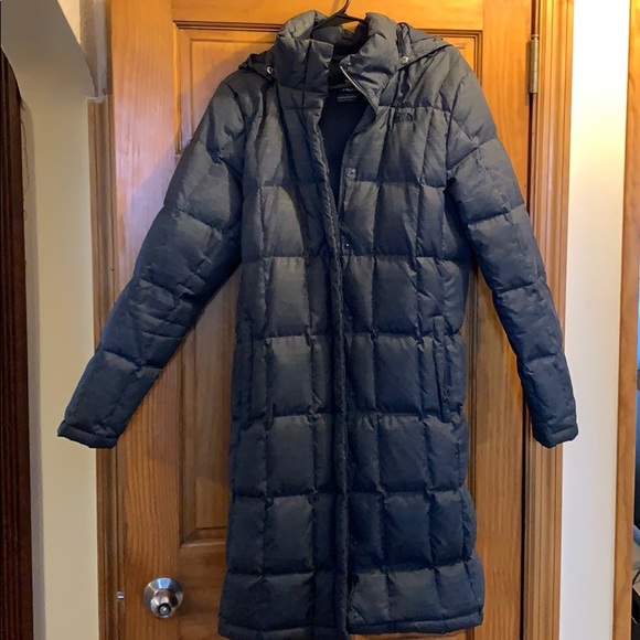 blue north face parka